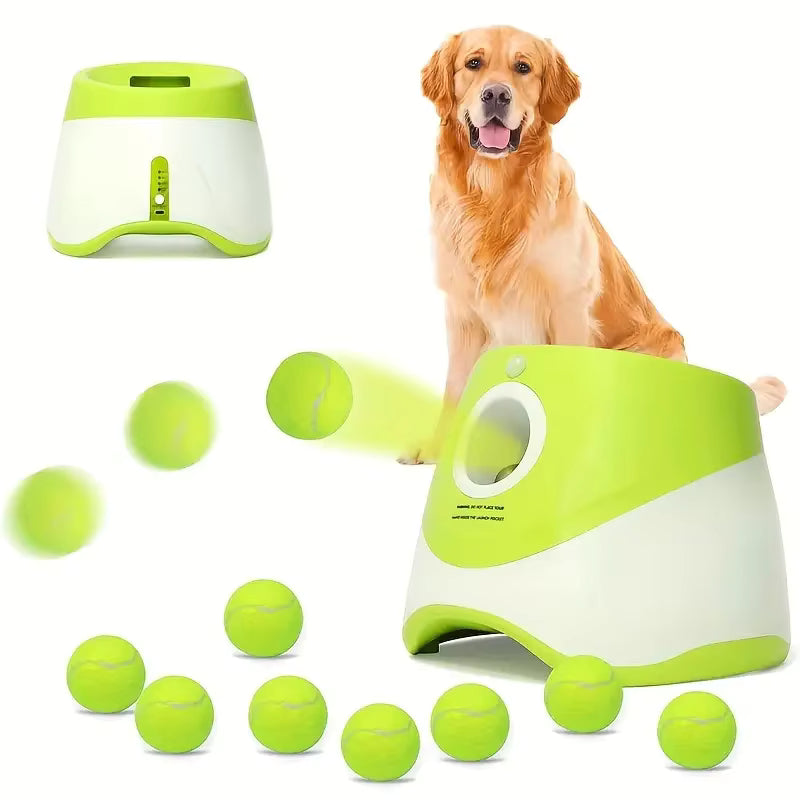 Automatic Dog Ball Launcher — Smart Interactive Toy with Adjustable Distance, Portable & Durable for All Dogs