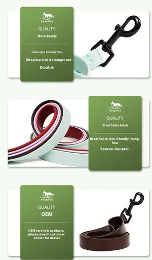 Classic Comfort Pet Leash — Durable Plain Weave Fabric, Solid-Color, Minimalist Style for Everyday Walks - petcareville