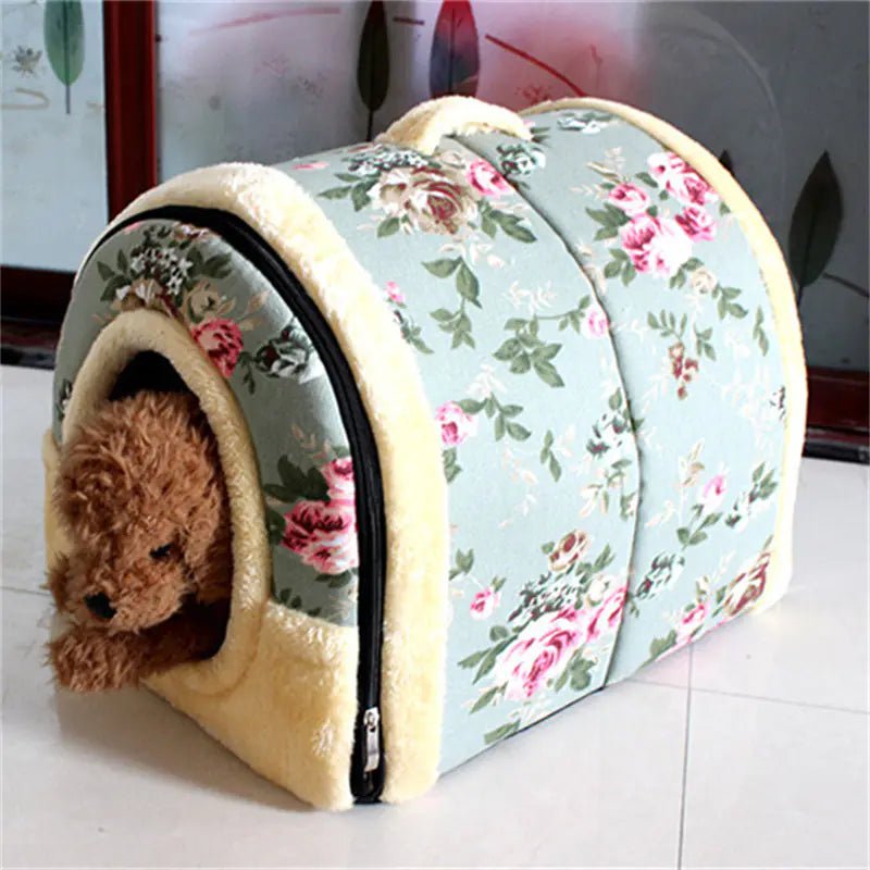 Cozy Pet Haven Kennel — Plush Indoor Sanctuary with Secure, Easy-Clean Design and Charming Patterns - petcareville