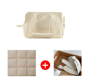 Petite Pooch Travel Tote – Small Dog Carrier, Cozy Mat, Lightweight Nylon Canvas - petcareville