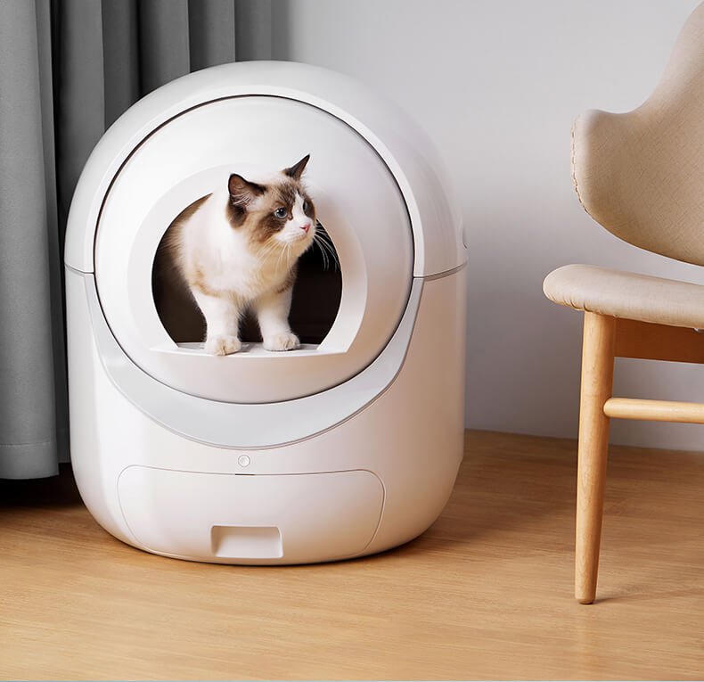 Intelligente selbstreinigende Katzentoilette mit App-Geruchskontrolle –  petcareville