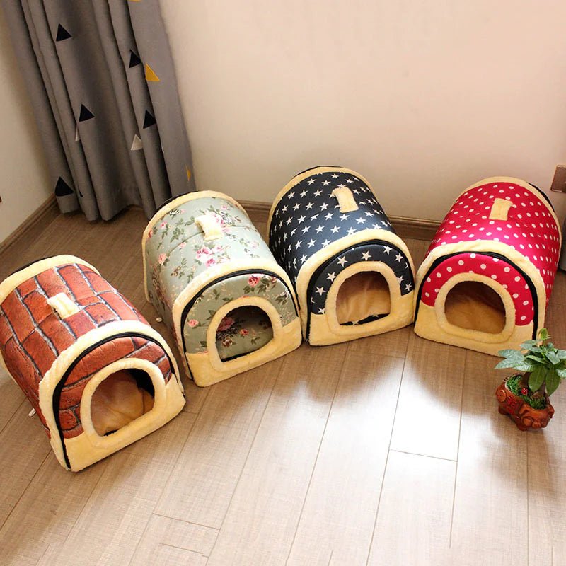 Cozy Pet Haven Kennel — Plush Indoor Sanctuary with Secure, Easy-Clean Design and Charming Patterns - petcareville