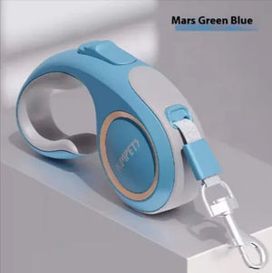 FlexiLock Pet Leash — Smooth Retractable Leash with Reliable Locking Mechanism, Durable ABS & Fabric, 3m & 5m - petcareville