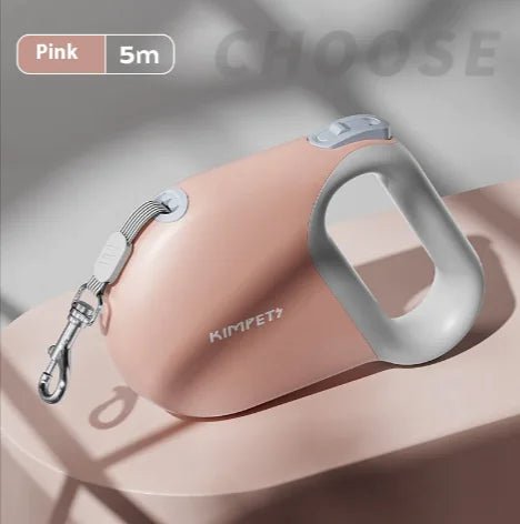 FlexiLock Pet Leash — Smooth Retractable Leash with Reliable Locking Mechanism, Durable ABS & Fabric, 3m & 5m - petcareville