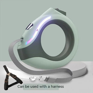 Glowing Retractable Pet Lead — Luminous, Adjustable, ABS Nylon Leash for Safe Night Walks, 3m & 5m - petcareville