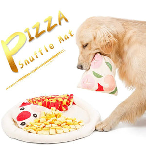 Puppy Pizza Playmat for Skill Training – Interactive Dog Snuffle Mat for Mental Stimulation & Anxiety Relief - petcareville