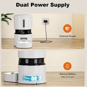 SmartServe 5L Automatic Cat Feeder with 1080P HD Camera & Two-Way Audio – App Control, Dog & Cat Food Dispenser - petcareville